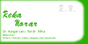 reka morar business card