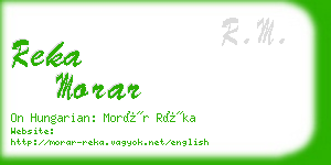 reka morar business card